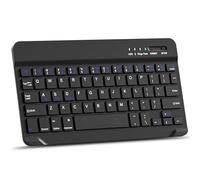 MMK Bluetooth Keyboard, Ultra-Slim Wireless Keyboard, Small Silent Whisper-Quiet, Compatible with iPad Pro/Air/Mini, iOS, Samsung Tablet, Android, Windows, English keyboard