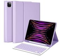 MMK iPad Pro 11 inch Case with Keyboard, iPad Air 5/Air 4 10.9 inch Keyboard Case - Light Purple