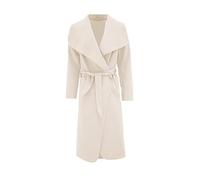MMK® Women’s Long Waterfall Italian Duster Trench Coats - Ladies Winter Wear Long Sleeve French Belted Oversized Jacket (Beige, 20-22)
