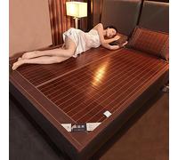 MMleYN Bamboo Summer Sleeping Mat, Foldable Bamboo Mattress, Cooling Mattress Topper,Natural Cooling Sleeping Pad, Smooth Breathable Absorb For Single Double Bed (Size : 130x190cm/51x75in)