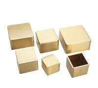 MMLFX 1 piece Brass Cabinet Leg Cover Square Furniture Leg Cup Table Sofa Foot Protector Gold Chair Tube (Size : 35x35x30mm)