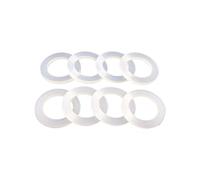 MMLFX 10pcs 2mm Thick Silicone Rubber Flat Gaskets Outer Dia 12mm-30mm White Food Grade Silicon O Rings Seal Washers Sealing Ring (Size : 12x8x2mm)