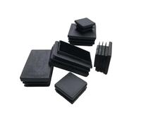 MMLFX 10pcs Blanking End Cap Square Rectangle Plastic Black Caps Tube Pipe Insert Plug Bung DIY Tools (Color : 40x60mm)