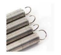 MMLFX 10pcs Dual Hook Small Tension Spring 304 Stainless Steel Extension Spring Wire Dia 0.6mm Outer Dia 7mm Length 15-50mm (Size : 40mm)