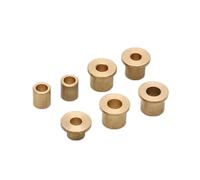 MMLFX 10pcs Mini Brass Bushing Shaft 2mm 3mm 4mm 5mm Rudder Flange Shafting Sleeve Bearing For RC Bait Boat DIY Model Accessories (Color : C 4x6mm flange)