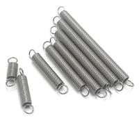 MMLFX 10Pcs Wire Dia 0.2/0.3/0.4/0.5mm 304 Stainless Steel Dual Hook Small Tension Spring Outer Dia 3mm 4mm 5mm 6mm Length 15-50mm (Color : 25mm, Size : 0.5 x 6)
