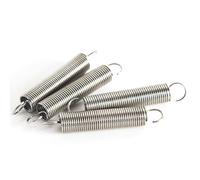 MMLFX 10Pcs Wire Dia 0.3-0.4mm 304 Stainless Steel Dual Hook Small Tension Spring Hardware Accessories Stretching Sprin Length 10-60mm (Color : 15mm, Size : 3mm)