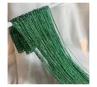 MMLFX 1pc Glitter String 100x200cm Door Curtain Beads Room Dividers Beaded Fringe Polyester Fabric Window Panel 1x2m (Color : Dark Green, Size : 1x2m)