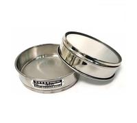 MMLFX 1pc Lab Sieve 12-200 Mesh Stainless Steel Standard Test Sieve Dia 20cm Sampling Flour Sieve With Double-layer Punching Frame (Size : 200 mesh(0.075mm))