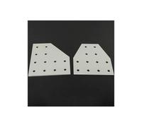 MMLFX 2pcs Plate Corner Angle Bracket Connection Joint Strip 12 Holes Silver Joint Board For 4040 6060 Double Groove Aluminum Profile (Color : Black 4080-80T)