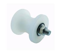 MMLFX 304 Pulley Bearing Roller Nylon U-shaped Track Wheel Polypropylene PP Material Fixed Pulley Cable Line Hanging Wheel 1pc (Color : 20-65MM with rod)