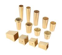 MMLFX Copper Cylinder Furniture Leg Cover, 1pc Brushed Brass Table Chair Protect Decor 20-42mm Bottom Safe Pad