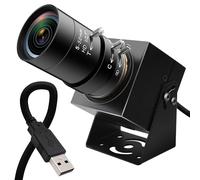 MMlove 1200P USB Camera, 10X Optical Zoom Webcam with 2.8-12mm Manual Focus Lens,90fps Global Shutter High Speed Camera,for Windows/Mac/Linux/Android, Conferencing/Streaming