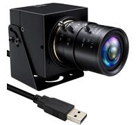 MMlove 1200P USB Camera, 4X Optical Zoom Webcam with 2.8-12mm Manual Lens,90fps Global Shutter High Speed Camera,Plug and Play,for Windows/Mac/Linux/Android, Conferencing/Streaming