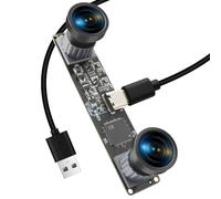 MMlove Monochrome USB Stereo Camera Module with Synchronous Dual Lens and Global Shutter,800P 120fps Wide Angle High Speed 3D Webcam, for VR Face Recognition,PC/Laptop/Raspberry Pi