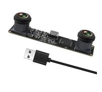 MMlove Synchronized Dual-Lens Global Shutter Camera Module, 4MP 1200P, 60FPS/120FPS High Speed, 170° Fisheye Wide Angle, Mini Size, Plug and Play, Compatible with Windows, Linux, Android, Mac OS