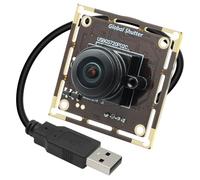 MMlove USB Camera Module 720P 60fps Global Shutter 170 Degree Wide Angle Fisheye Lens Webcam 1MP lightburn Camera for Embedded Applications,VR Face Recognition Streaming,PC/Laptop/Raspberry Pi