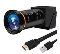 MMlove USB HDMI Camera 4K 30FPS 2X Digital+10x Optical Zoom Webcam 5-50mm Lens Simultaneous Output Golf Swing Camera H.265 PC Streaming Close up Zoom in and Out Webcam for Conference Classes