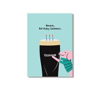 Mmmm Guinness Happy Birthday Card (Even Dogs Love Guinness)