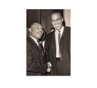 MMMU Malcolm X And Martin Luther King Jr. poster Decorative Painting Canvas Wall Art Picture Print Living Room Bedroom Aesthetic posters 08x12inch(20x30cm)