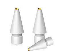 MMOBIEL 0.5mm Metal Pencil Tips Compatible with Apple Pencil 1st/2nd Gen/USB-C/Pro - 3 Pieces Replacement Metal Tips Compatible with Apple iPencil - iPencil Nibs - White