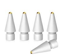 MMOBIEL 0.5mm Metal Pencil Tips Compatible with Apple Pencil 1st/2nd Gen/USB-C/Pro - 5 Pieces Replacement Metal Tips Compatible with Apple - iPencil Nibs - White