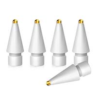MMOBIEL 1.0mm Metal Pencil Tips Compatible with Apple Pencil 1st/2nd Gen/USB-C/Pro - 5 Pieces Replacement Metal Tips Compatible with Apple iPencil - iPencil Nibs - White