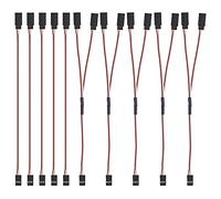 MMOBIEL 10 Pcs 5X 3-Pin RC Servo Extention Cable / 5X Servo Y Cable for Extention Connection Control Board RC Drone, Car, Robot etc.