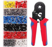 MMOBIEL 1250Pcs Ferrule Crimping Tool Kit, AWG23-7 Professional Self-Adjustable Ratchet Crimping Tool Kit Crimper Plier Set with Wire Terminals Crimper Connectors Wire End Ferrules