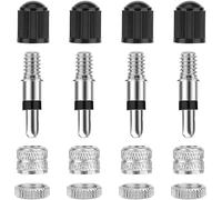 MMOBIEL 16pcs Dunlop Replacement Bike Dutch Valve Set Blitz - Incl. Valve Core, Seal Ring, Ring and Caps
