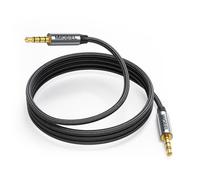 MMOBIEL 3.5mm Audio Male to Male Jack Aux Cable - 4-Pole TRRS Jacks - Aux to Aux - Headphone Extension Cable - Audio and Microphone Function - Compatible with Headset, Earphone, Phone etc. - 1M