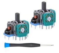 MMOBIEL 3D Analog Joystick Thumbstick Compatible with PS4 Dualshock 4 Controller and XBOX Controller - 2 Pcs - Module Sensor Stick Replacement - Incl. Screwdriver