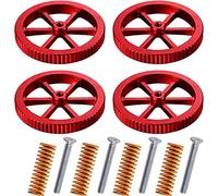 MMOBIEL 3D Printer Leveling Nut - Hand Twist Metal Leveling Nuts and Springs 3D-Printer - Comp. with Ender 3/3 Pro / 3 V2, 5/5 Plus/Pro, CR-10/ CR10S / 10S Pro, CR 20 - Hot Bed Die Springs - 4 Pcs