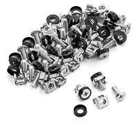 MMOBIEL 50 pack Cage Nuts, Screws and Washers M6 x 16mm Rack Mount & Washers for Rack mount Server Cabinets, Server Shelves, Routers