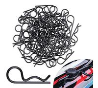 MMOBIEL 50 Pcs Universal RC Body Clips Flat R-Pins for 1/10th 1/12th Parts for RC Car / Off Road Buggy / Truck Shell Parts Black