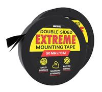 MMOBIEL 50mm Double Sided Strong Adhesive Mounting Tape [2 Pack] for Heavy Duty Indoor Mounting, Decor, DIY Crafts, Home, Office, Carpet Fixing, LED Strip Lights - 10m Long Roll
