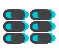 MMOBIEL 6 Pack Universal Webcam Cover Slide Laptop Camera Cover Privacy Protector Ultra-Thin 0.5mm compatible with all Laptop/Macbook/Tablet/iPad/iPhone - Black