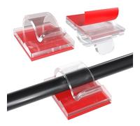 MMOBIEL 60 pcs Self Adhesive Cable Clips - Wire Holder Clear Hooks Cord Organizer - Cable Management for Under Desk, Wall, Car, Office, Electrical Wires etc. - Wire Organizers Diameter 6,5mm