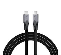 MMOBIEL 80Gbps for Thunderbolt 5 Cable Braided USB-C to USB-C Monitor Video Display Cable 0.3m - 120Gbps Bandwidth Boost, 240W Charging for iPhone 16/15, Thunderbolt 4/3, USB4, Black