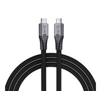 MMOBIEL 80Gbps for Thunderbolt 5 Cable Braided USB-C to USB-C Monitor Video Display Cable 1m - 120Gbps Bandwidth Boost, 240W Charging for iPhone 17/16/15, Thunderbolt 5/4/3, USB4, USB Type C - Black