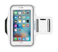 MMOBIEL Arm Phone Holder For Running Compatible with iPhone 17/17 Pro/16/16 Pro/15/15 Pro/14/14 Pro/13/13 Pro/12/11 and Other Models up to 7.1 inch - Stretchable Running Phone Holder Armband- White