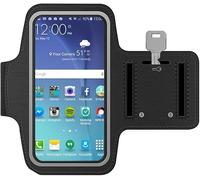 MMOBIEL Arm Phone Holder For Running Compatible with Samsung Galaxy S21 Ultra / A71 / A22 / A13 / A12 and Other Models up to 7.5 inch - Stretchable Running Phone Armband Incl Key Holder - Black