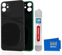 MMOBIEL Back Cover Battery Cover Compatible with iPhone 12 Mini - 5.4 Inch Black with Metal Pry Tool and Adhesive