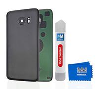 MMOBIEL Back Cover Battery Door with camera lens Compatible with Samsung Galaxy S7 G930 5.1 Inch (Black)