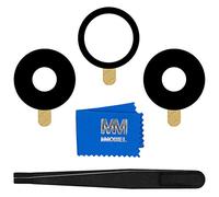 MMOBIEL Back Rear Camera Glass Lens Replacement Compatible with iPhone 11 Pro / 11 Pro Max 2019 - Incl. Double Sided Adhesive, Tweezer and Cloth - Black