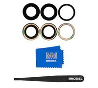 MMOBIEL Back Rear Camera Glass Lens Replacement Compatible with iPhone 15 Pro Max - Incl. Double Sided Adhesive, Tweezer and Cloth.