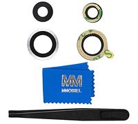 MMOBIEL Back Rear Camera Glass Lens Replacement Compatible with Xiaomi Mi 11 2021 - Incl. Double Sided Adhesive, Tweezer and Cloth - Black