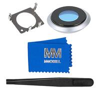 MMOBIEL Back Rear Camera Glass Lens with cover Compatible with iPhone SE 2020/8 Series 4.7 inch (Silver) Incl. Tweezer and cleaning Cloth