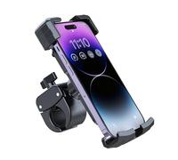 MMOBIEL Bike Phone Holder Mount - Anti-shock - Sturdy Phone Holder for Bicycle, Scooter, etc.- Phone Holder for Phones from 4 to 7 inches - Adjustable Bicycle Navigation Holder - Universal - Black