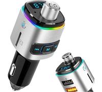 MMOBIEL Bluetooth Car Adapter FM Transmitter - FM Transmitter for Car - Cigarette Lighter Car - Car Bluetooth Kit with QC 3.0 USB-A Charger - for Hands-Free Calling and Music
